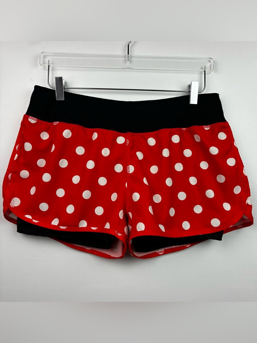 Sparkle Athletic Polka Dot Running Minnie Mouse Athletic Shorts